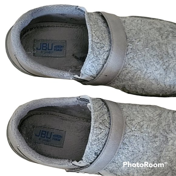 JBU by Jambu Blakely Felted Wool Vegan Leather Slip-On Shoes Memory Foam Sz 9 - Picture 5 of 8